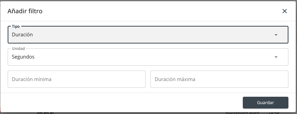 Filtro de Duración en Kaltura2