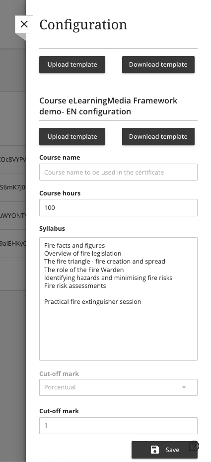 Certificates App Configuration