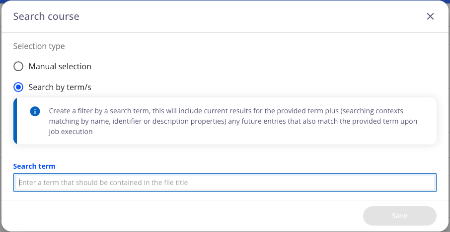 Term-Based Course Search